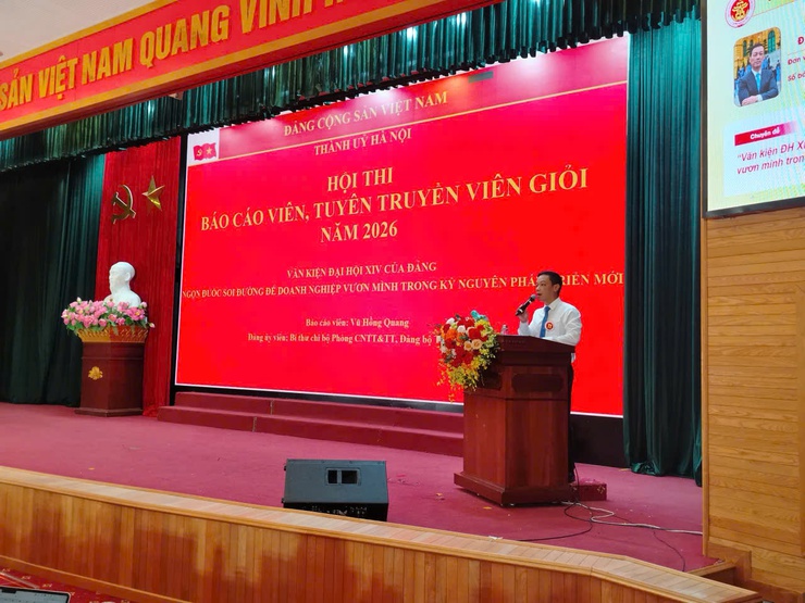 Đảng uỷ Phường Phúc Lợi đạt giải Ba Hội thi Báo cáo viên, Tuyên truyền viên giỏi thành phố năm 2026 - Vòng sơ khảo cụm thi đua số 5- Ảnh 1.