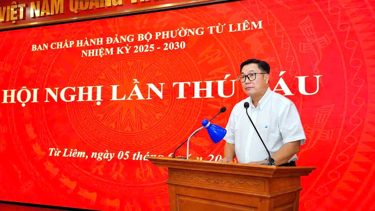 Hội nghị lần thứ sáu Ban Chấp hành Đảng bộ phường Từ Liêm khóa I thông qua nhiều nhiệm vụ trọng tâm giai đoạn 2026 - 2030- Ảnh 2.