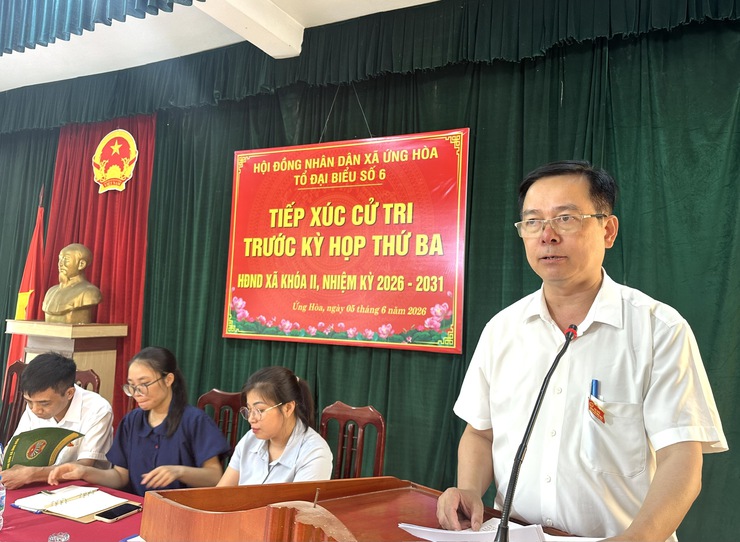 6/6 Tổ đại biểu HĐND xã Ứng Hòa tiếp xúc cử tri trước Kỳ họp thứ Ba HĐND xã khóa II, nhiệm kỳ 2026 – 2031.- Ảnh 3.