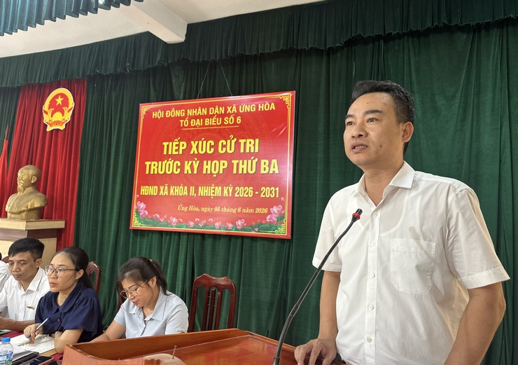 6/6 Tổ đại biểu HĐND xã Ứng Hòa tiếp xúc cử tri trước Kỳ họp thứ Ba HĐND xã khóa II, nhiệm kỳ 2026 – 2031.- Ảnh 8.