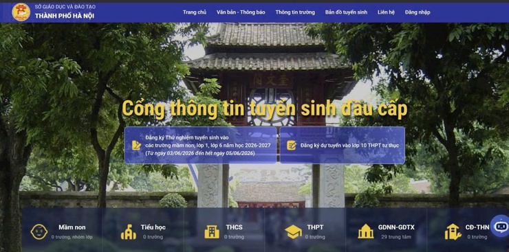 Hà Nội vận hành thử nghiệm hệ thống tuyển sinh đầu cấp trực tuyến có ứng dụng GIS- Ảnh 1.