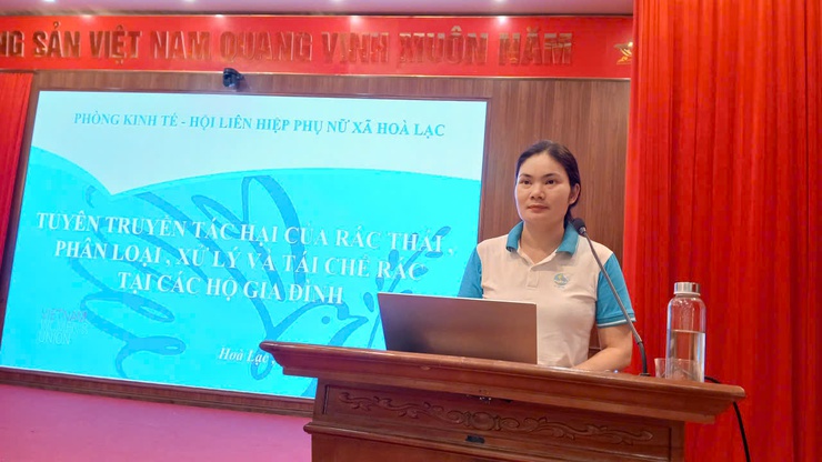 Hòa Lạc: Tuyên truyền tác hại của rác thải; hướng dẫn phân loại, xử lý, tái chế rác thải tại hộ gia đình- Ảnh 4.
