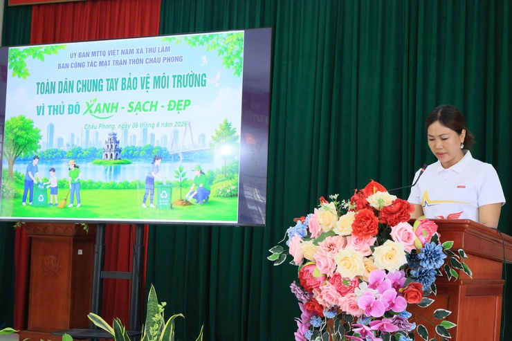 UB MTTQ Việt Nam xã Thư Lâm tổ chức Lễ ra quân phát động Phong trào Toàn dân chung tay bảo vệ môi trường, vì Thủ đô xanh sạch đẹp với chủ đề “ Chung tay hành động vì không khí sạch và giao thông xanh”- Ảnh 1.