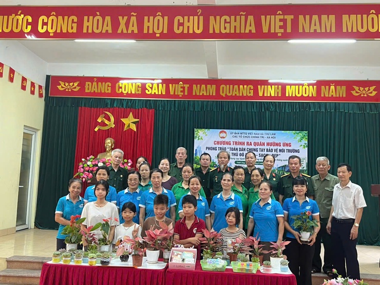 UB MTTQ Việt Nam xã Thư Lâm tổ chức Lễ ra quân phát động Phong trào Toàn dân chung tay bảo vệ môi trường, vì Thủ đô xanh sạch đẹp với chủ đề “ Chung tay hành động vì không khí sạch và giao thông xanh”- Ảnh 20.