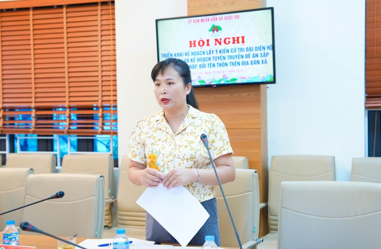 XÃ QUỐC OAI TRIỂN KHAI KẾ HOẠCH LẤY Ý KIẾN CỬ TRI VỀ ĐỀ ÁN SẮP XẾP, SÁP NHẬP, ĐỔI TÊN THÔN TRÊN ĐỊA BÀN- Ảnh 2.
