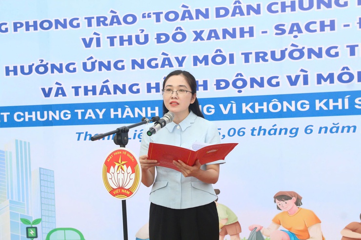 Phường Thanh Liệt ra quân hưởng ứng phong trào “Toàn dân chung tay bảo vệ môi trường, vì Thủ đô xanh - sạch - đẹp”- Ảnh 3.