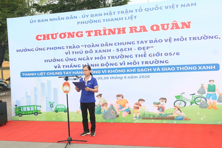 Phường Thanh Liệt ra quân hưởng ứng phong trào “Toàn dân chung tay bảo vệ môi trường, vì Thủ đô xanh - sạch - đẹp”- Ảnh 5.