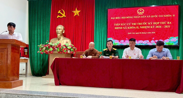TỔ ĐẠI BIỂU SỐ 02 HĐND XÃ QUỐC OAI TIẾP XÚC CỬ TRI TRƯỚC KỲ HỌP THỨ BA, HĐND XÃ KHÓA II, NHIỆM KỲ 2026 – 2031- Ảnh 1.