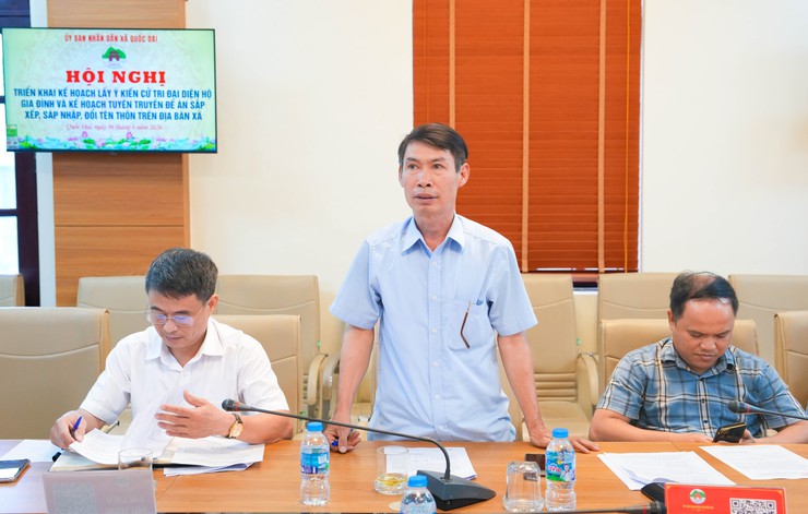 XÃ QUỐC OAI TRIỂN KHAI KẾ HOẠCH LẤY Ý KIẾN CỬ TRI VỀ ĐỀ ÁN SẮP XẾP, SÁP NHẬP, ĐỔI TÊN THÔN TRÊN ĐỊA BÀN- Ảnh 5.