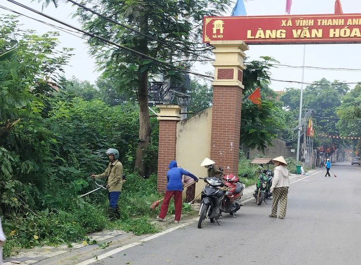 Xã Vĩnh Thanh ra quân hưởng ứng phong trào "Toàn dân chung tay bảo vệ môi trường vì Thủ đô xanh - sạch - đẹp"- Ảnh 6.