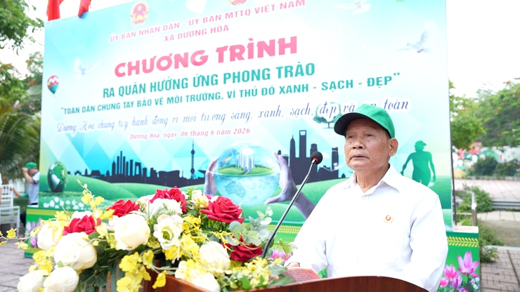 Lễ ra quân hưởng ứng phong trào thi đua “Toàn dân chung tay bảo vệ môi trường, vì Thủ đô xanh - sạch - đẹp” năm 2026- Ảnh 5.