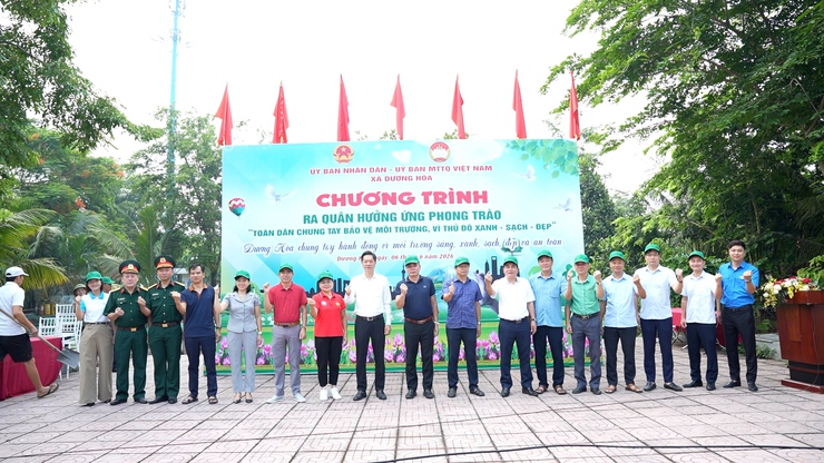 Lễ ra quân hưởng ứng phong trào thi đua “Toàn dân chung tay bảo vệ môi trường, vì Thủ đô xanh - sạch - đẹp” năm 2026- Ảnh 7.