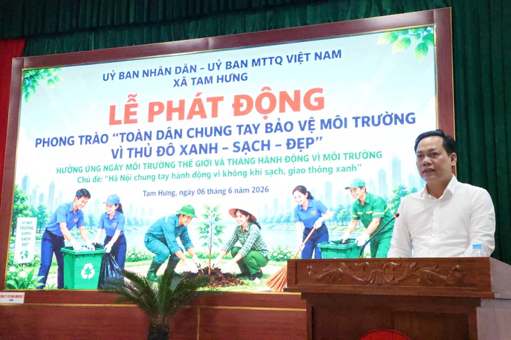 Xã Tam Hưng phát động phong trào "Toàn dân chung tay bảo vệ môi trường, vì Thủ đô xanh - sạch - đẹp". Chung tay hành động vì môi trường sống xanh, sạch, văn minh- Ảnh 3.