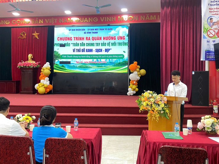 Xã Vĩnh Thanh ra quân hưởng ứng phong trào "Toàn dân chung tay bảo vệ môi trường vì Thủ đô xanh - sạch - đẹp"- Ảnh 3.