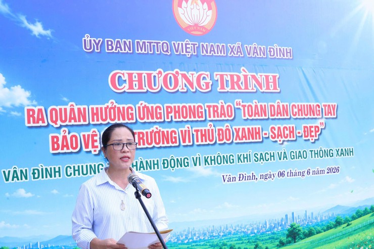 MTTQ XÃ VÂN ĐÌNH RA QUÂN HƯỞNG ỨNG PHONG TRÀO “TOÀN DÂN CHUNG TAY BẢO VỆ MÔI TRƯỜNG, VÌ THỦ ĐÔ XANH - SẠCH - ĐẸP”- Ảnh 2.
