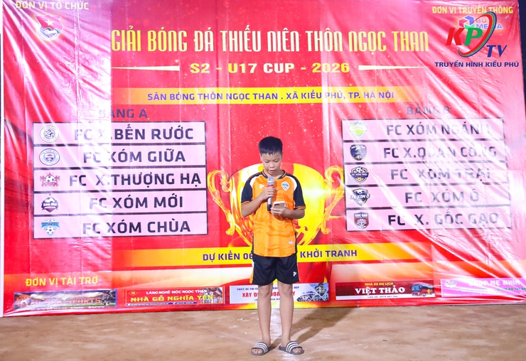 Lễ khai mạc Giải Bóng đá Thiếu niên thôn Ngọc Than lần thứ II năm 2026 – Tranh Cúp U17- Ảnh 9.