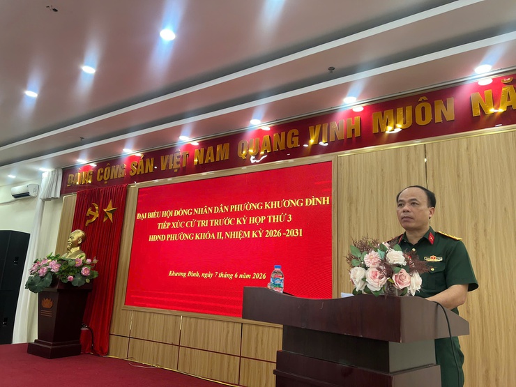 Phường Khương Đình tổ chức Hội nghị tiếp xúc cử tri trước kỳ họp thứ 3 giữa đại biểu HĐND phường khóa II với cử tri đơn vị bầu cử số 5- Ảnh 5.