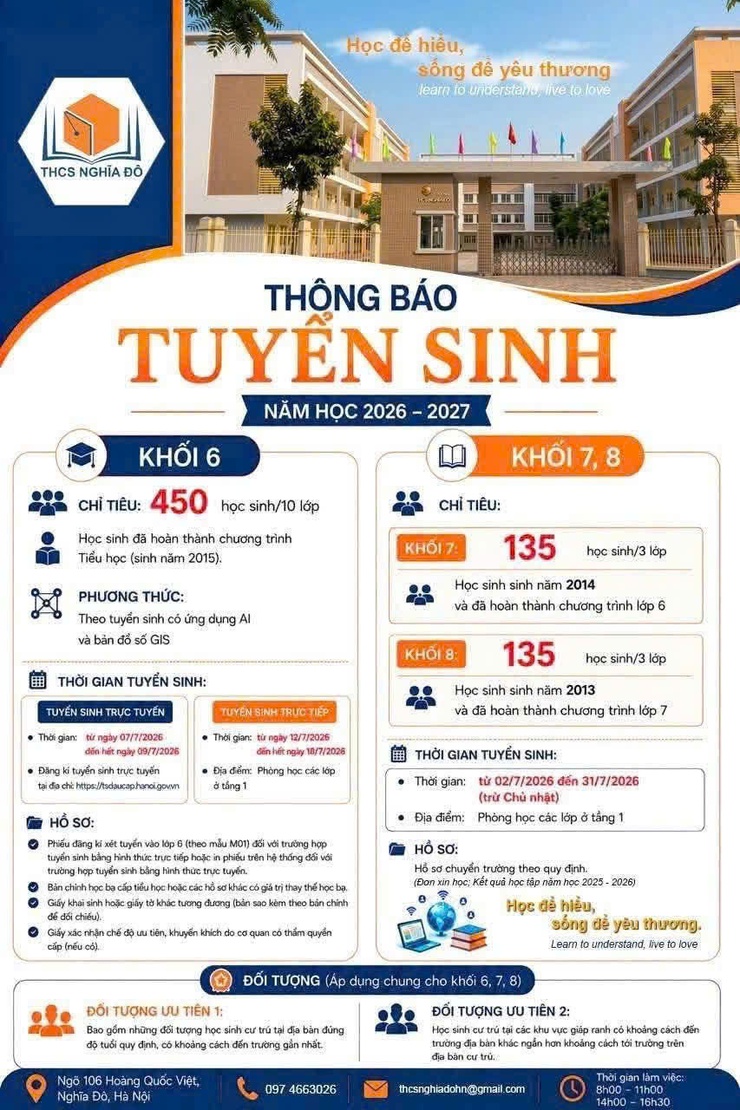 THÔNG BÁO CÔNG TÁC TUYỂN SINH NĂM HỌC 2026 – 2027 TRÊN ĐỊA BÀN PHƯỜNG NGHĨA ĐÔ- Ảnh 13.
