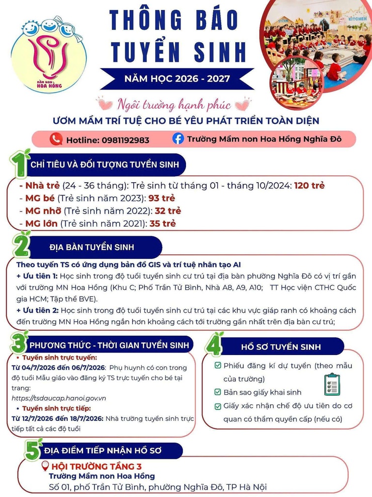THÔNG BÁO CÔNG TÁC TUYỂN SINH NĂM HỌC 2026 – 2027 TRÊN ĐỊA BÀN PHƯỜNG NGHĨA ĐÔ- Ảnh 7.