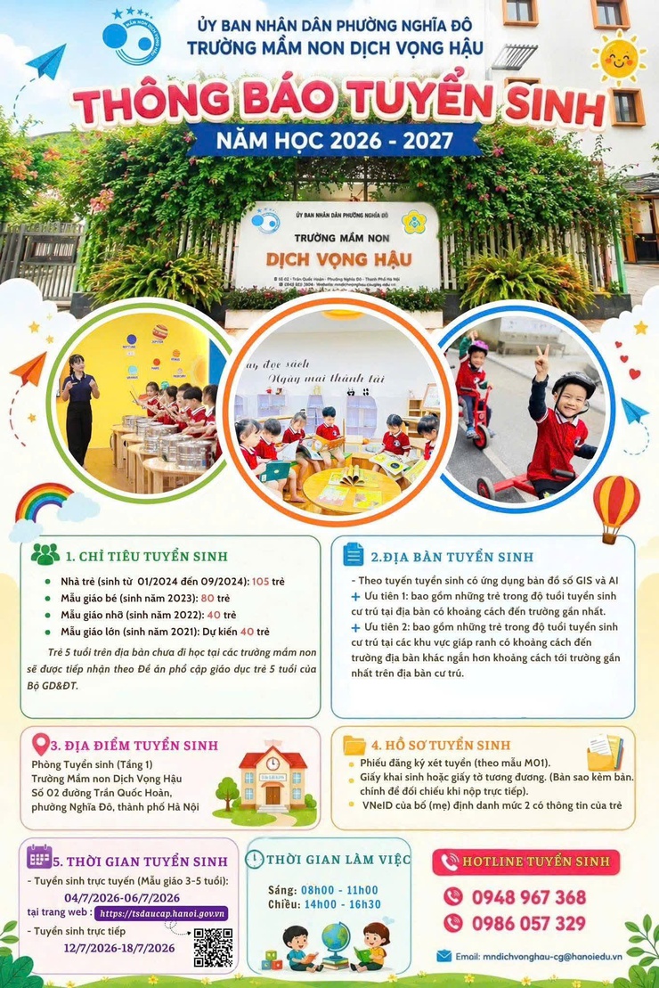 THÔNG BÁO CÔNG TÁC TUYỂN SINH NĂM HỌC 2026 – 2027 TRÊN ĐỊA BÀN PHƯỜNG NGHĨA ĐÔ- Ảnh 5.