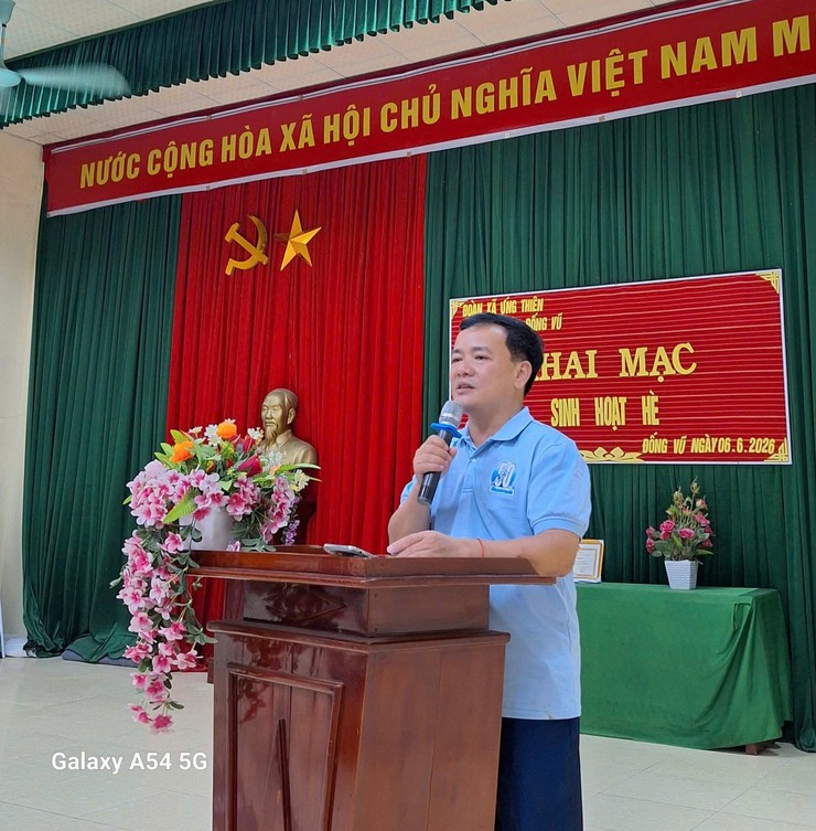 THÔN ĐỐNG VŨ KHAI MẠC SINH HOẠT HÈ NĂM 2026 TẠO SÂN CHƠI LÀNH MẠNH CHO THANH THIẾU NHI TRONG DỊP HÈ- Ảnh 1.