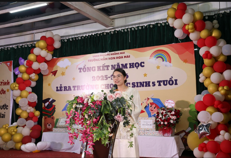 RỰC RỠ SẮC MÀU TỔNG KẾT NĂM HỌC 2025-2026 VÀ LỄ RA TRƯỜNG CỦA CÁC BÉ 5 TUỔI TẠI TRƯỜNG MẦM NON HOA MAI- Ảnh 3.