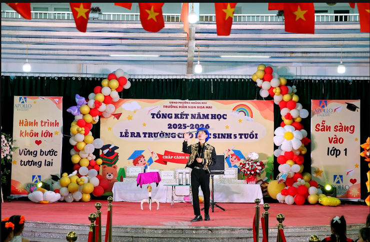 RỰC RỠ SẮC MÀU TỔNG KẾT NĂM HỌC 2025-2026 VÀ LỄ RA TRƯỜNG CỦA CÁC BÉ 5 TUỔI TẠI TRƯỜNG MẦM NON HOA MAI- Ảnh 6.