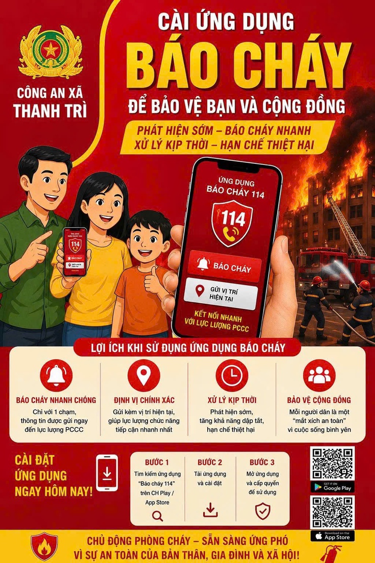 KHUYẾN CÁO NGƯỜI DÂN CÀI ĐẶT ỨNG DỤNG “BÁO CHÁY 114”- Ảnh 1.
