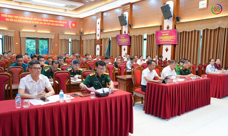 XÃ QUỐC OAI TỔ CHỨC HỘI NGHỊ SƠ KẾT CÔNG TÁC QUÂN SỰ, QUỐC PHÒNG 6 THÁNG ĐẦU NĂM 2026- Ảnh 2.