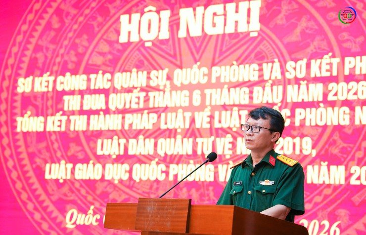 XÃ QUỐC OAI TỔ CHỨC HỘI NGHỊ SƠ KẾT CÔNG TÁC QUÂN SỰ, QUỐC PHÒNG 6 THÁNG ĐẦU NĂM 2026- Ảnh 3.