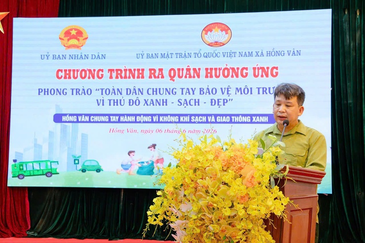 Xã Hồng Vân ra quân hưởng ứng phong trào “toàn dân chung tay bảo vệ môi trường, vì thủ đô xanh - sạch - đẹp” năm 2026.- Ảnh 4.