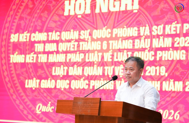 XÃ QUỐC OAI TỔ CHỨC HỘI NGHỊ SƠ KẾT CÔNG TÁC QUÂN SỰ, QUỐC PHÒNG 6 THÁNG ĐẦU NĂM 2026- Ảnh 4.