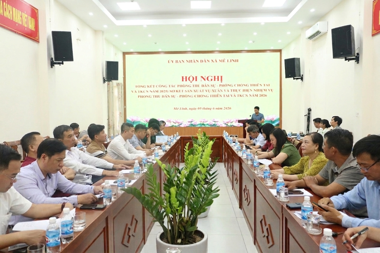 Mê Linh tổng kết công tác phòng thủ dân sự, PCTT & TKCN năm 2025, Sơ kết sản xuất vụ Xuân, triển khai sản xuất vụ Mùa và định hướng vụ Đông.- Ảnh 1.