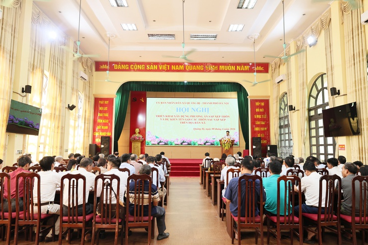UBND xã Quảng Bị tổ chức Hội nghị triển khai xây dựng phương án sắp xếp thôn và dự kiến tên gọi các thôn sau sắp xếp trên địa bàn xã- Ảnh 2.
