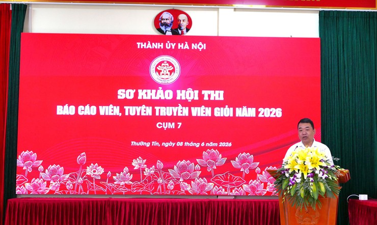 Đồng chí Đinh Thị Hằng đạt Giải Nhì tại vòng sơ khảo Hội thi báo cáo viên, tuyên truyền viên giỏi thành phố Hà Nội năm 2026 – Cụm thi số 7- Ảnh 4.