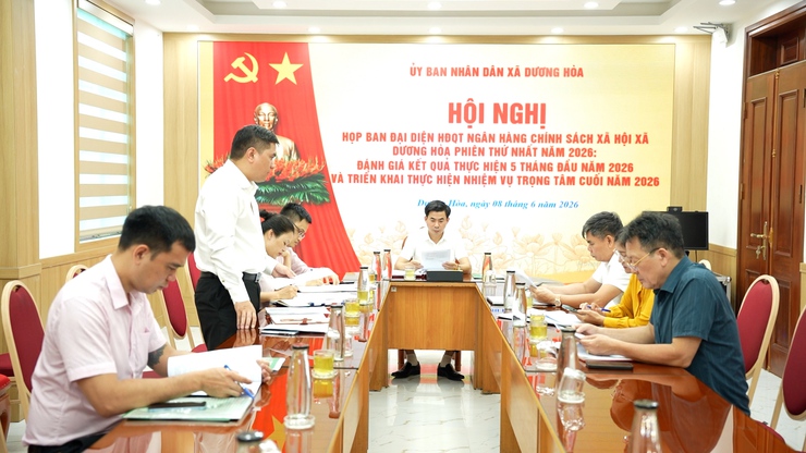 Ban đại diện Hội đồng quản trị Ngân hàng Chính sách xã hội (NHCSXH) xã Dương Hoà tổ chức Phiên họp thứ nhất- Ảnh 1.
