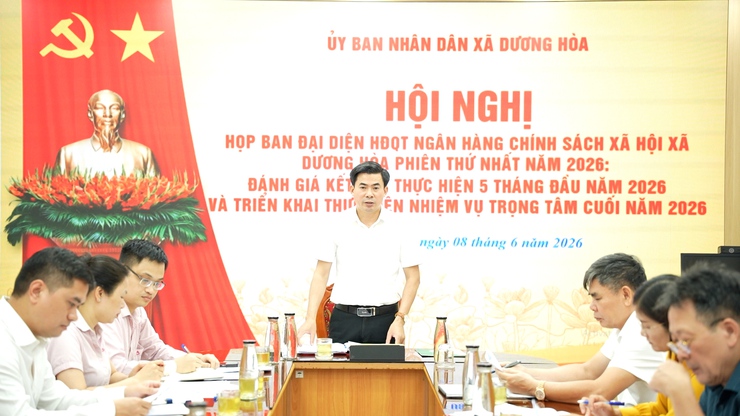 Ban đại diện Hội đồng quản trị Ngân hàng Chính sách xã hội (NHCSXH) xã Dương Hoà tổ chức Phiên họp thứ nhất- Ảnh 11.