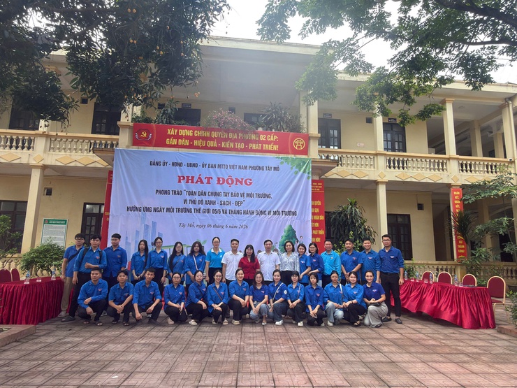 Phường Tây Mỗ phát động phong trào "Toàn dân chung tay bảo vệ môi trường vì Thủ đô Xanh - Sạch - Đẹp"- Ảnh 8.