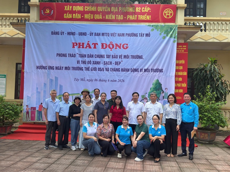 Phường Tây Mỗ phát động phong trào "Toàn dân chung tay bảo vệ môi trường vì Thủ đô Xanh - Sạch - Đẹp"- Ảnh 5.