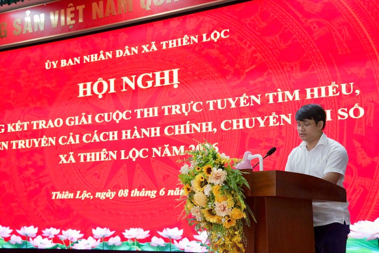 UBND xã Thiên Lộc tổng kết, trao giải cuộc thi trực tuyến tìm hiểu, tuyên truyền cải cách hành chính, chuyển đổi số năm 2026- Ảnh 3.