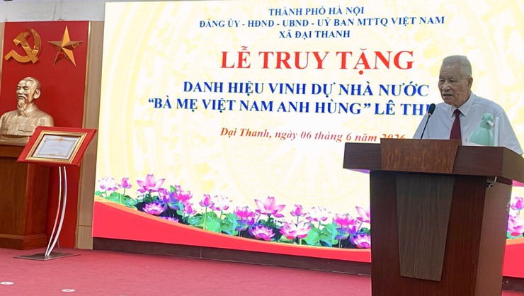 LỄ TRUY TẶNG DANH HIỆU VINH DỰ NHÀ NƯỚC “BÀ MẸ VIỆT NAM ANH HÙNG” ĐỐI VỚI MẸ LÊ THỊ HỢP- Ảnh 3.