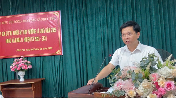 HĐND xã Phúc Thọ tổ chức tiếp xúc cử tri trước kỳ họp thường lệ giữa năm 2026- Ảnh 3.