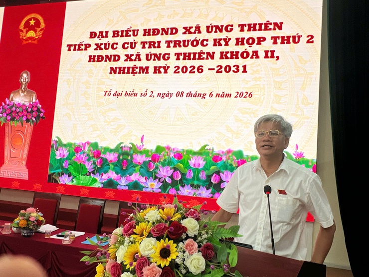 HĐND xã Ứng Thiên tiếp xúc cử tri trước Kỳ họp thứ Hai, khóa II- Ảnh 3.