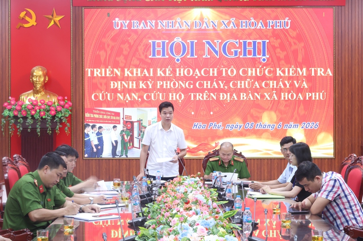Hội nghị triển khai Kế hoạch kiểm tra định kỳ về phòng cháy, chữa cháy (PCCC)- Ảnh 2.
