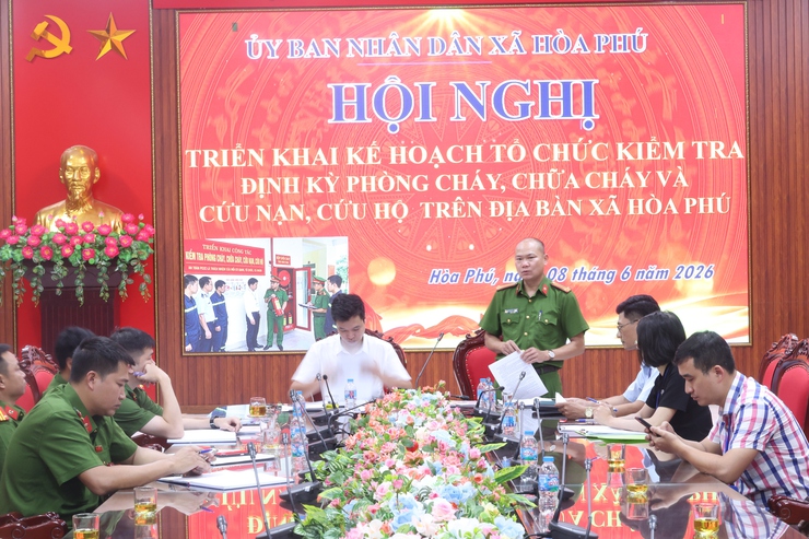 Hội nghị triển khai Kế hoạch kiểm tra định kỳ về phòng cháy, chữa cháy (PCCC)- Ảnh 3.
