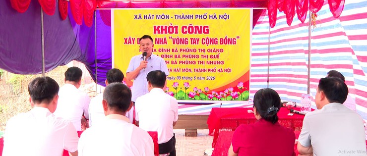 Lễ khởi công xây dựng 3 ngôi nhà “Vòng tay cộng đồng” tại thôn Hát Môn 4 xã Hát Môn- Ảnh 3.