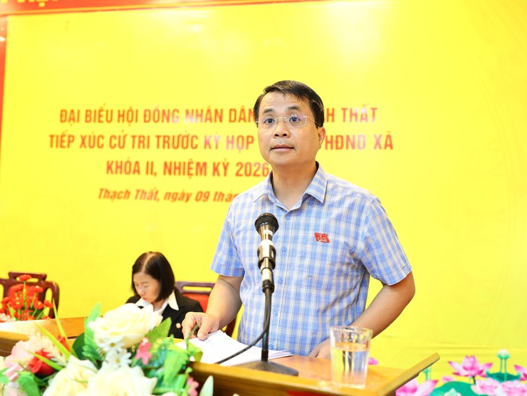 ĐẠI BIỂU HĐND XÃ THẠCH THẤT TIẾP XÚC CỬ TRI TRƯỚC KỲ HỌP THƯỜNG LỆ GIỮA NĂM 2026- Ảnh 1.