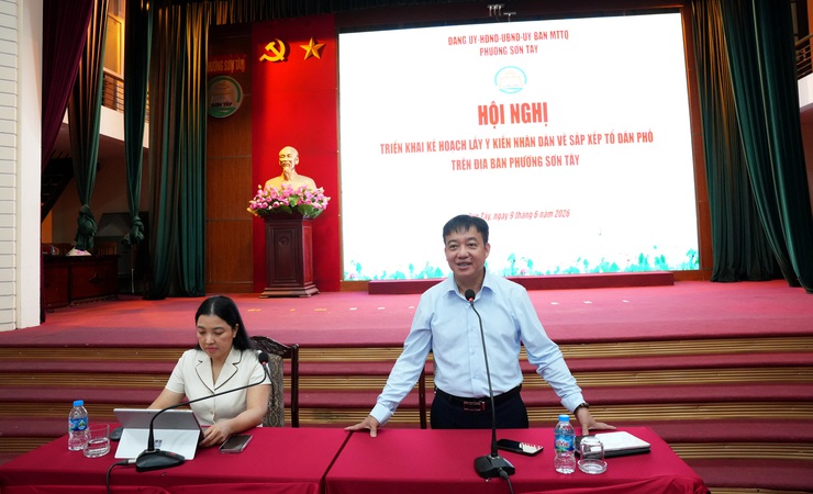 PHƯỜNG SƠN TÂY TRIỂN KHAI KẾ HOẠCH LẤY Ý KIẾN NHÂN DÂN VỀ SẮP XẾP TỔ DÂN PHỐ- Ảnh 5.