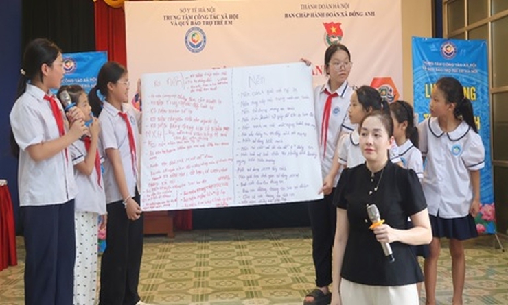 Tập huấn kỹ năng bảo vệ trẻ em trên môi trường mạng trong Kỷ nguyên Số cho trẻ em có hoàn cảnh đặc biệt, hoàn cảnh khó khăn xã Đông Anh- Ảnh 2.