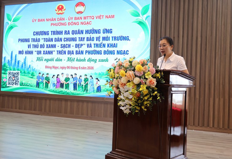 Đông Ngạc ra quân hưởng ứng phong trào “Toàn dân chung tay bảo vệ môi trường, vì một Việt Nam xanh - sạch - đẹp” và triển khai mô hình “QR Xanh”- Ảnh 3.